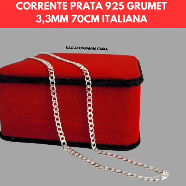 PULSEIRA GRUMET 21CM 3MM PRATA 925 ITALIANA LEGITIMA - Image 7