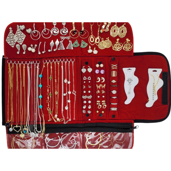 KIT SEMI JOIAS 50 PEÇAS FOLHEADOS A OURO 18K E PRATEADOS - Image 6