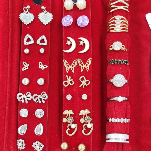 KIT SEMI JOIAS 50 PEÇAS FOLHEADOS A OURO 18K E PRATEADOS - Image 8