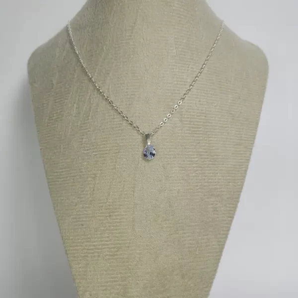 COLAR PRATA COM PEDRA GOTA